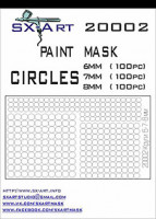 Sx Art 20002 Mask Circles 6mm (100x), 7mm (100x), 8mm (100x)