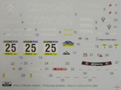 Reji Model 43026 Citroen Xsara WRC Catalunya Rally 2002 1/43