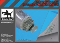 Blackdog A48106 F-104 radar + tail (KIN) 1/48