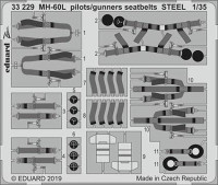 Eduard 33229 1/35 MH-60L pilots/gunners seatb.STEEL (KITTYH)