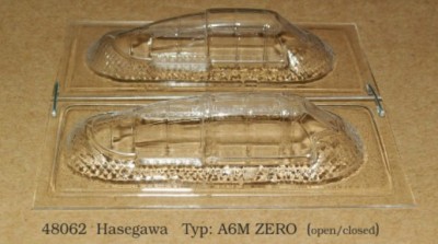 Rob Taurus 48062 Vacu Canopy A6M ZERO open/closed (HAS) 1/48