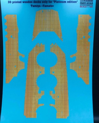 Print Scale 3D350-003 3D printed wooden decks for &quot;Platinum edition&quot; Tamiya &quot;Yamato&quot; 1/350