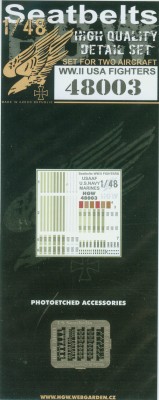 HGW 148003 WW2 USA Fighters Seatbelts 1/48