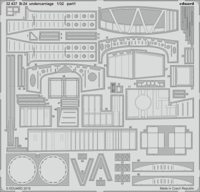 Eduard 32437 SET B-24 undercarriage (HOBBYB) 1/32
