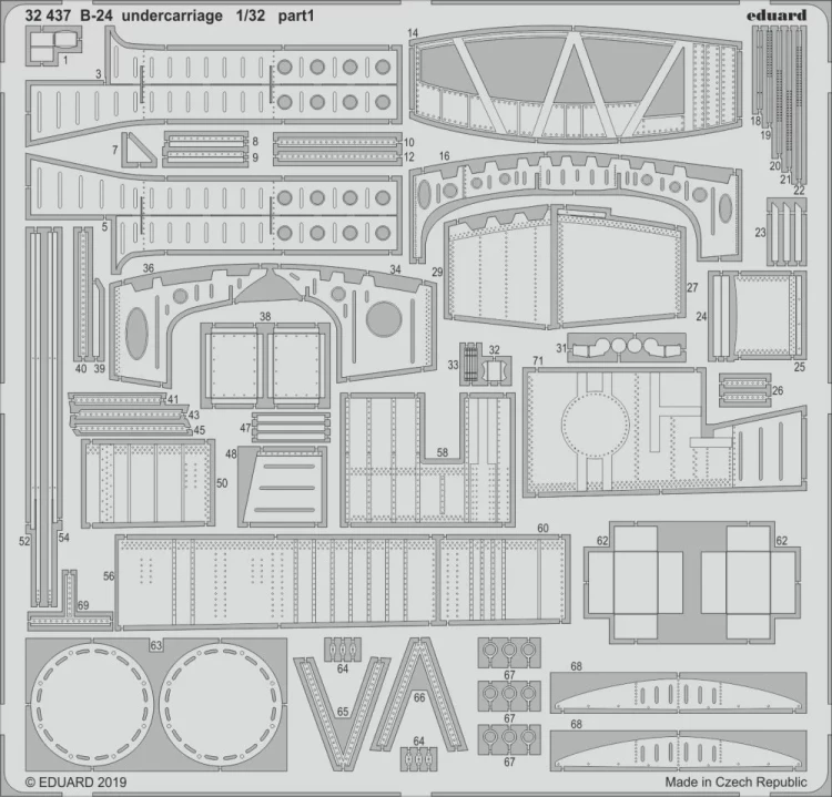 Eduard 32437 SET B-24 undercarriage (HOBBYB) 1/32