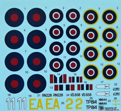 HM Decals HMD-72021 1/72 Decals Captured Bf 109s in the RAF - Part 1