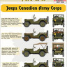 Hm Decals HMDT35043 1/35 Decals J.Willys MB/Ford GPW Can.Army Corps 1