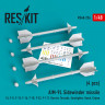 Reskit RS48-0236 AIM-9L Sidewinder missile (4 pcs.) 1/48