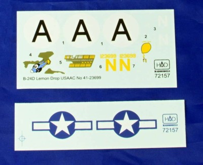 HAD 72157 Decal B-24D Lemon Drop (USAAC) 1/72