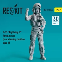 Reskit F32020 F-35A Lightning II female pilot standing 1 1/32
