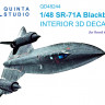 Quinta studio QD48244 SR-71A (Revell) 3D Декаль интерьера кабины 1/48