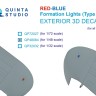 Quinta studio QP48064 Навигационные Огни (Тип B), Красный+Синий 1/48