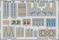 Eduard FE1359 F-4E seatbelts STEEL (MENG) 1/48