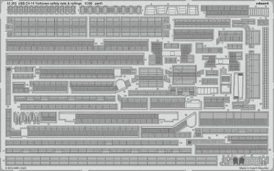 Eduard 53253 SET 1/350 USS CV-10 Yorktown saf.nets&amp;rail.(TRUMP)