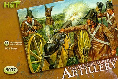 HAT 8037 Napoleonic Austrian Artillery 4 cannon with 24 crew 1/72