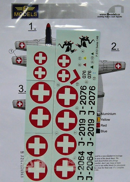 LF Model C4820 Decals P-51D over Swiss (REV/HAS/TAM) 1/48