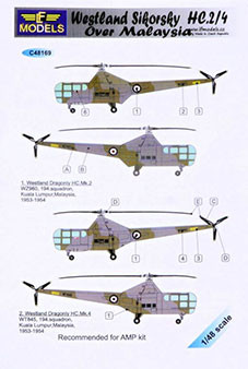 Lf Model C48169 Decals W.Sikorsky HC.Mk.2/4 over Malaysia 1/48