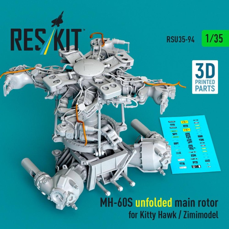 Reskit RSU35-094 MH-60S unfolded main rotor set (KITTYH/ZIMI) 1/35