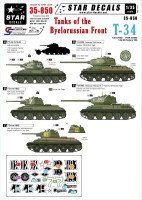 Star Decals STAR35850 Tanks of the ByeloSoviet Front - T-34 m/43, PT-34 m/43, T-34-85 (Factory 183)[Soviet T-34] 1/35