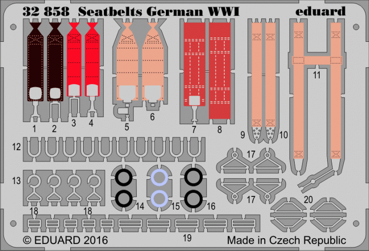 Eduard 32858 Seatbelts German WW1 1:32