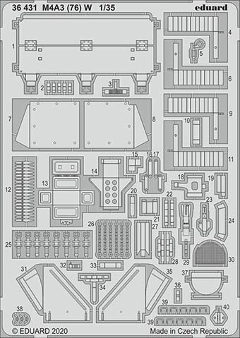 Eduard 36431 1/35 M4A3 (76) W (MENG)
