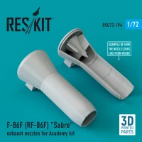 Reskit RSU72-0194 F-86F (RF-86F) 'Sabre' exhaust nozzles (ACAD) 1/72