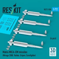 Reskit 72550 Matra MICA-EM missiles (4 pcs.) 1/72