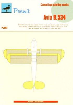 Peewit PW-M143002 1/144 Camouflage mask Avia B.534 (EDU)