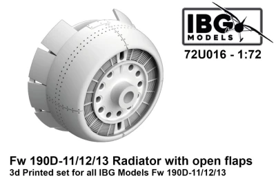 IBG Models U7216 Radiator w/ open flaps for Fw 190D-11/12/13 1/72