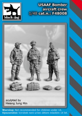 Black Dog F48008 USAAF Bomber aircraft crew (3 figures) 1/48