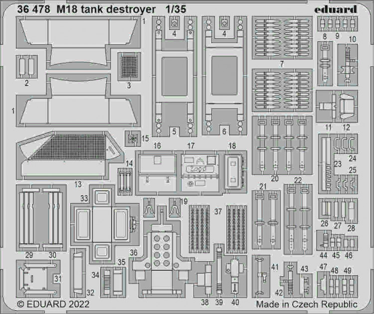 Eduard 36478 SET M18 tank destroyer (TAM) 1/35