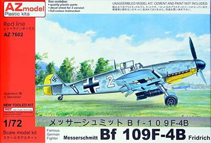 Az Model 76002 Messerschmitt Bf 109F-4B Fridrich (3x camo) 1/72