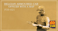 Copper State Models F35-021 Belgian Armoured car officer with a map 1/35