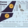 F-rsin Plastic FRP4079 Airbus A300-600 Lufthansa silk-screened decals (includes Revell RV4206 Beluga parts) 1/144