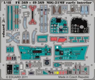 Eduard 49569 MiG 21MF interior