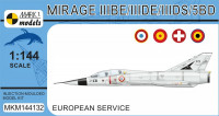 Mark 1 Model 144132 Mirage IIIBE/IIIDE/IIIDS/5BD (4x camo) 1/144