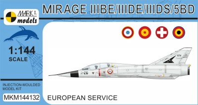 Mark 1 Models MKM-144132 Mirage IIIBE/IIIDE/IIIDS/5BD (4x camo) 1/144