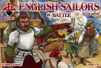 Red Box 72082 English sailors in battle, 16-17th century 1/72