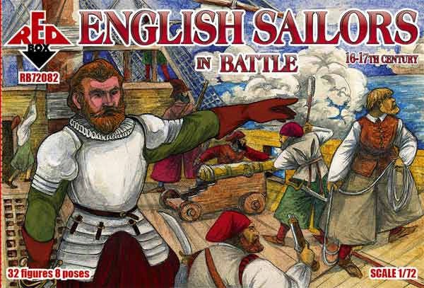 Red Box 72082 English sailors in battle, 16-17th century 1/72