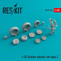 Reskit RS48-0224 J-35 Draken Type 2 wheels (HAS/EDU) 1/48