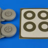 Aires 7346 Beaufighter wheels 5-spoke&paint masks (AIRF) 1/72