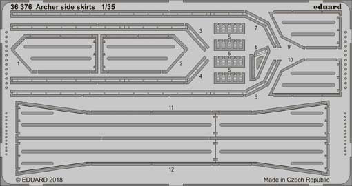 Eduard 36376 Archer side skirts 1/35