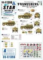 Star Decals 35-C1396 Frundsberg # 1 10 SS-Panzer Division Sd.Kfz.250 'ALT' versions Sd.Kfz.250/1, Sd.Kfz.250/3, Sd.Kfz.250/9 1/35