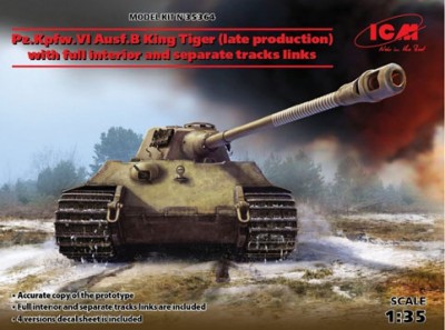 ICM 35364 PzKpfw VI Ausf. B Kingtiger поздний с интерьером 1/35