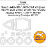 KV Models 72996 Saab JAS-39 / JAS-39A Gripen (ITALERI #008, #1306, #71306 / REVELL #04611 / TAMIYA #60759 / BILEK #984 / Kovozavody Prostejov #72162) + маски на диски и колеса ITALERI / Revell / TAMIYA / Kovozavody Prostejov / BILEK 1/72