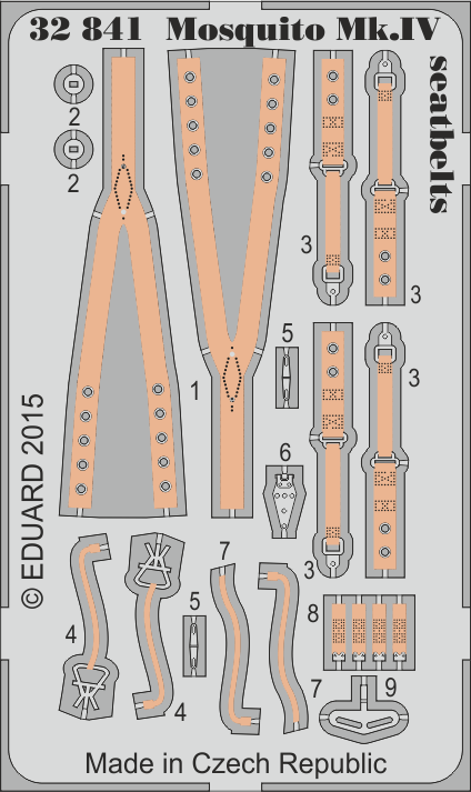 Eduard 32841 Mosquito Mk.IV seatbelts 1/32