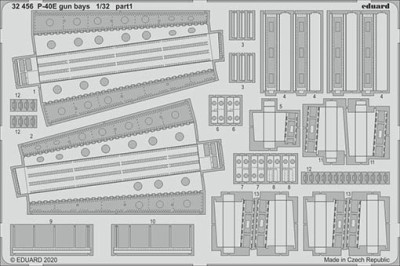Eduard 32456 SET P-40E gun bays (TRUMP)