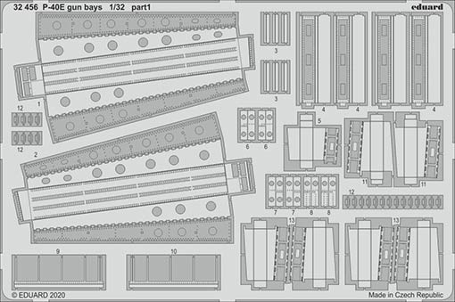 Eduard 32456 SET P-40E gun bays (TRUMP)