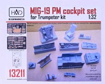 HAD R32011 MiG-19 PM cockpit set w/ PE (TRUMP) 1/32