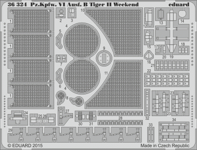 Eduard 36324 Pz.Kpfw. VI Ausf. B Tiger II Weekend upgrade set 1/35